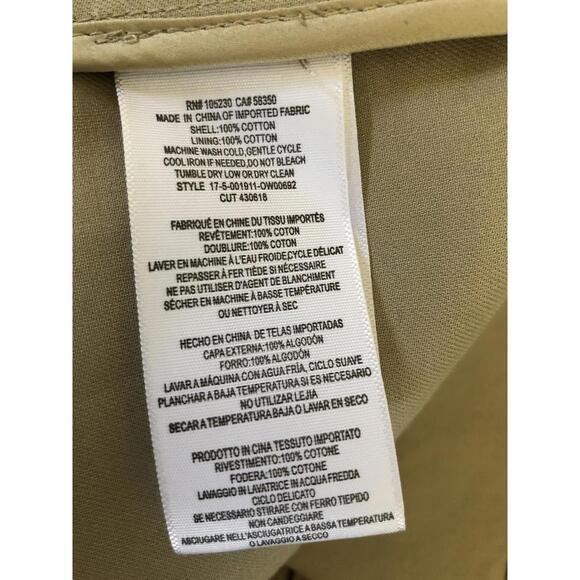 New Joie Alwena Trench Coat In KHAKI Size L Retail $398 - Picture 9 of 10